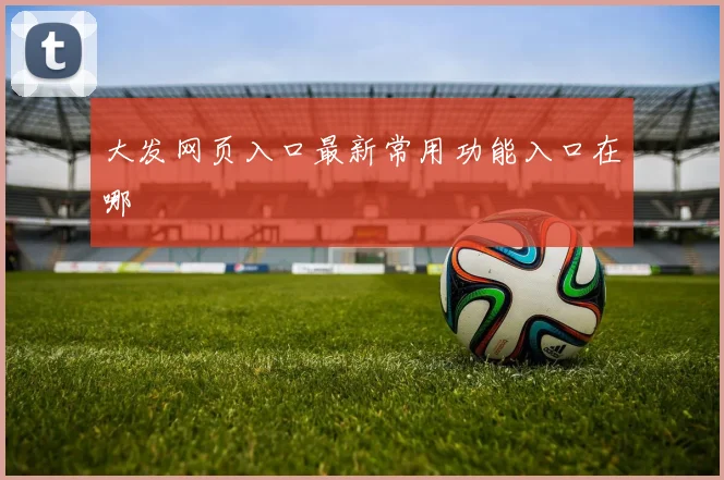 大发网页入口最新常用功能入口在哪